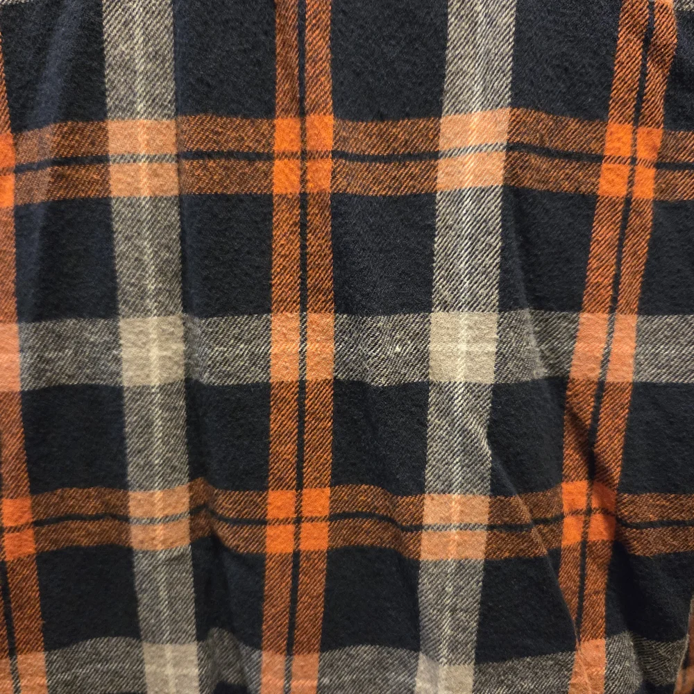 Old Navy Casual Plaid Shirt - Navy and Orange - Picture 8 of 10